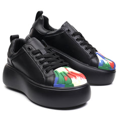 Franco Gerardo Pantofi dama 88135 negru+multicolor ID3607-NG.MCL