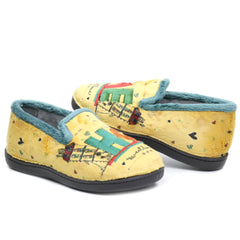 ROAL Papuci casa dama HOME R12282 galben ID3627-GLB