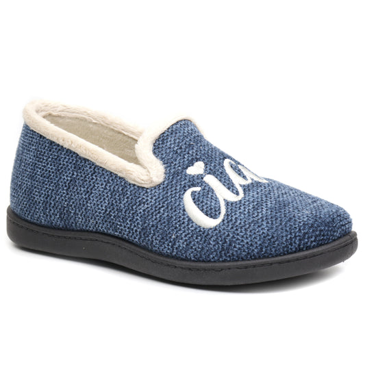 ROAL Papuci casa dama CIAO R12016 bleumarin ID3747-BLM