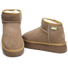 Soprani Couture Ghete dama Hugh Platform SCW328030 camel velur ID3764-CMLV