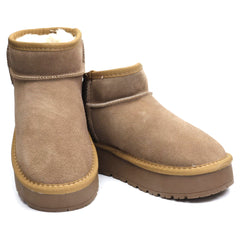 Soprani Couture Ghete dama Hugh Platform SCW328030 camel velur ID3764-CMLV