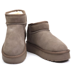 Soprani Couture Ghete dama Hugh Platform SCW328030 taupe velur ID3764-TPEV