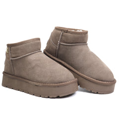 Soprani Couture Ghete dama Hugh Platform SCW328030 taupe velur ID3764-TPEV