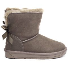 Soprani Couture Ghete dama Bow SCW328025 gri velur ID3765-GRIV