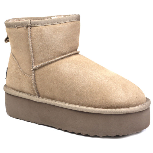 Energy Ghete dama talpa groasa I1251 taupe velur ID3788-TPEV