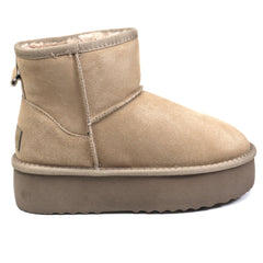 Energy Ghete dama talpa groasa I1251 taupe velur ID3788-TPEV