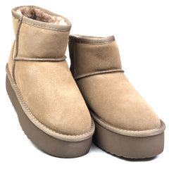 Energy Ghete dama talpa groasa I1251 taupe velur ID3788-TPEV