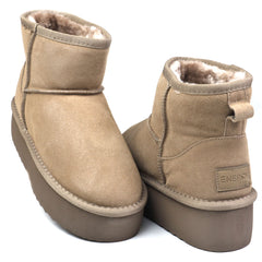 Energy Ghete dama talpa groasa I1251 taupe velur ID3788-TPEV