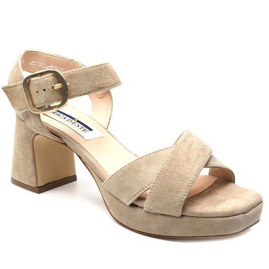 Intermoda Sandale dama 51269 bej velur ID4091-BJV