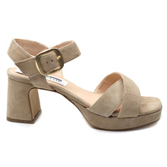 Intermoda Sandale dama 51269 bej velur ID4091-BJV