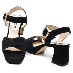 Intermoda Sandale dama 51269 negru velur ID4091-NGV