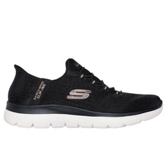 Skechers Pantofi dama sport SLIP INS SUMMITS CLASSY NIGHT 150128 BLACK/ROSE GOLD ID4116-BKRG