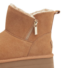 s.Oliver Ghete dama stil UGG 5 26447 43 cognac velur ID4137-CGNV