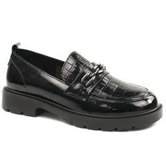 Pass Collection Pantofi dama X4X450028A 01 L negru lac ID4143-NGL