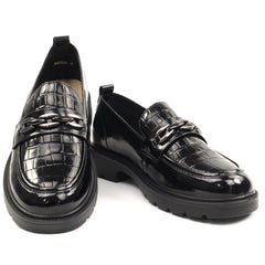 Pass Collection Pantofi dama X4X450028A 01 L negru lac ID4143-NGL