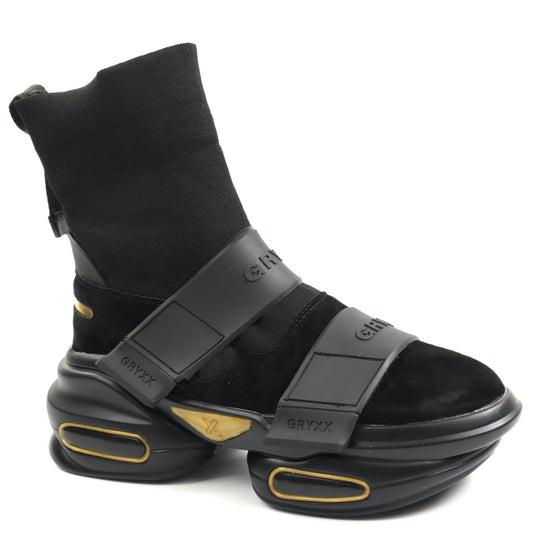 GRYXX Ghete dama P020127 2 B 01 Z negru+multicolor ID4180-NG.MCL