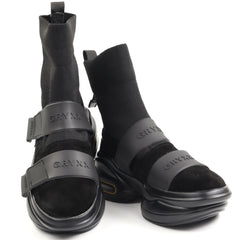 GRYXX Ghete dama P020127 2 B 01 Z negru+multicolor ID4180-NG.MCL