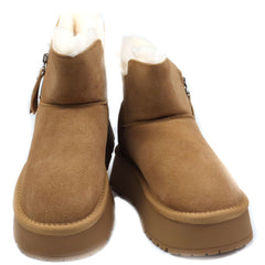 Feeling Ghete dama piele naturala 5908 camel velur ID4185-CMLV