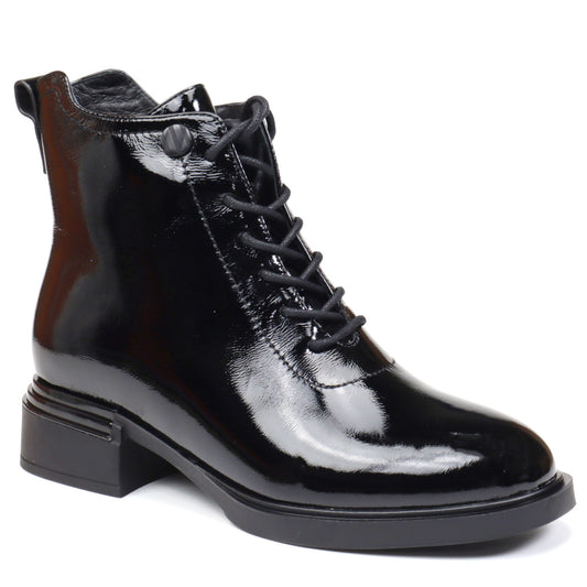 Feeling Ghete dama piele naturala H5307 7855 negru lac ID4188-NGL