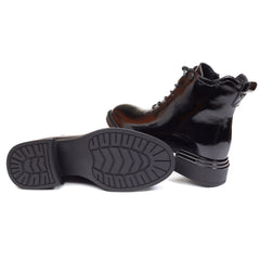 Feeling Ghete dama piele naturala H5307 7855 negru lac ID4188-NGL