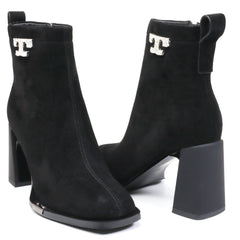 Feeling Ghete dama piele naturala Z0153 6015 negru velur ID4193-NGV