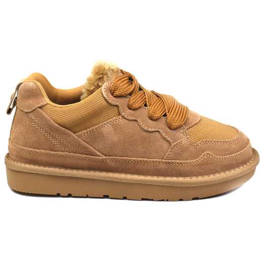 Energy Pantofi dama stil UGG I1204 camel velur ID4374-CMLV
