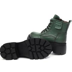 Formazione Ghete dama piele naturala 8099 verde ID4391-VRD