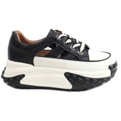 Franco Gerardo Pantofi dama decupati piele naturala 9071 1 BLACK ID4467-BLK