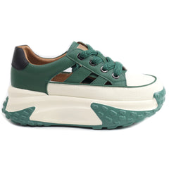 Franco Gerardo Pantofi dama decupati piele naturala 9071 1 GRN ID4467-GRN