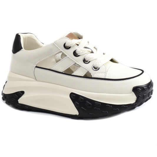 Franco Gerardo Pantofi dama decupati piele naturala 9071 1 WHITE ID4467-WHT