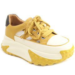 Franco Gerardo Pantofi dama decupati 9071 1 YELLOW ID4467-YEL