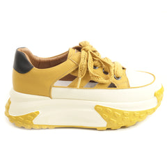 Franco Gerardo Pantofi dama decupati 9071 1 YELLOW ID4467-YEL