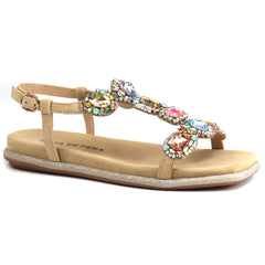 Alma En Pena Sandale dama V251601 bej velur ID4474-BJV