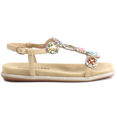 Alma En Pena Sandale dama V251601 bej velur ID4474-BJV