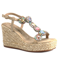 Alma En Pena Sandale dama V251270 bej velur ID4475-BJV