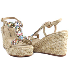 Alma En Pena Sandale dama V251270 bej velur ID4475-BJV