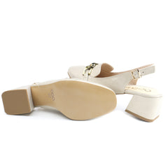 AGA Pantofi dama decupati PFA 1523.3015 CREAM/GOLD ID4501-CRMG