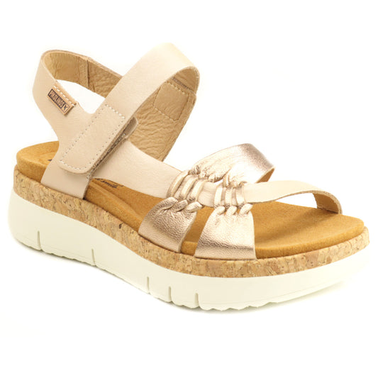 Pikolinos Sandale dama piele naturala PALMA W4N 0968CLC1 CHAMPAGNE ID4517-CHAM