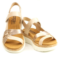 Pikolinos Sandale dama piele naturala PALMA W4N 0968CLC1 CHAMPAGNE ID4517-CHAM