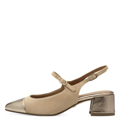 Tamaris Pantofi dama decupati 1 29630 44 BEIGE/GOLD ID4561-BEIG