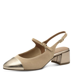 Tamaris Pantofi dama decupati 1 29630 44 BEIGE/GOLD ID4561-BEIG