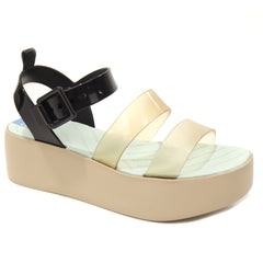 Zaxy Sandale dama Future Sand Plat 18059 91079 BEIGE/BLACK/GREEN ID4836-BELKGR