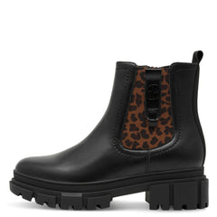 s.Oliver Ghete dama 5 25402 41 BLACK/LEOPARD ID4867-BKLEO