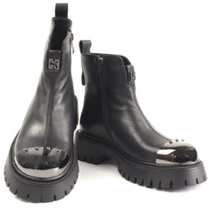 Feeling Ghete dama piele naturala ZPF4719 Q2328 BLACK ID4929-BLK