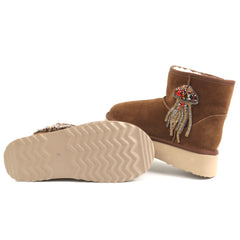 Alma En Pena Ghete dama stil UGG I251439 camel velur ID4972-CMLV