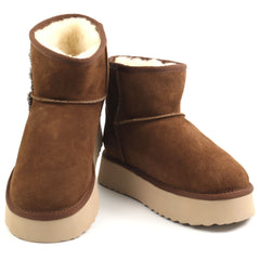 Alma En Pena Ghete dama stil UGG I251439 camel velur ID4972-CMLV