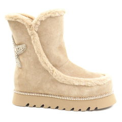 Alma En Pena Ghete dama I251402 bej velur ID4974-BJV