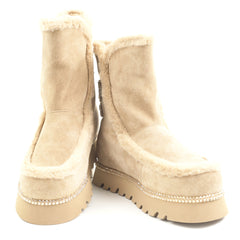 Alma En Pena Ghete dama I251402 bej velur ID4974-BJV