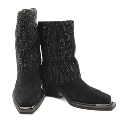 Alma En Pena Ghete ciocate dama I250964 negru velur ID4976-NGV