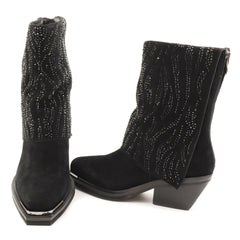 Alma En Pena Ghete ciocate dama I250964 negru velur ID4976-NGV